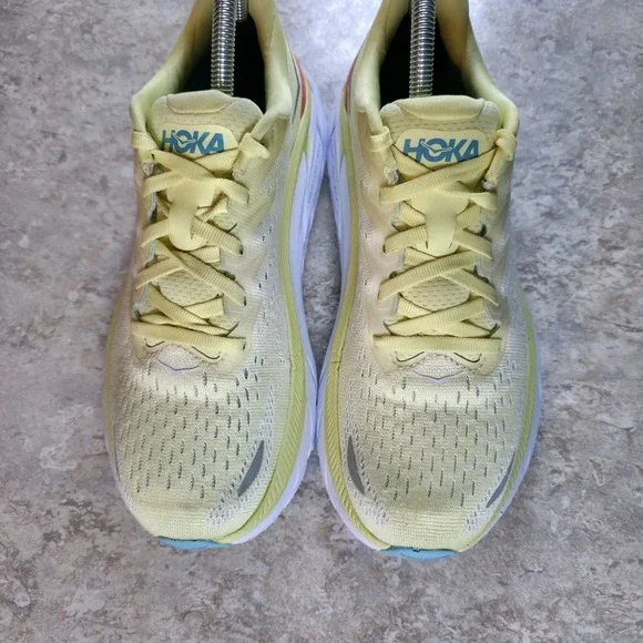 Hoka One One Clifton 8 Yellow Running Shoes Womens 8 B 1119394YPSC *Barely Worn. - Picture 5 of 9
